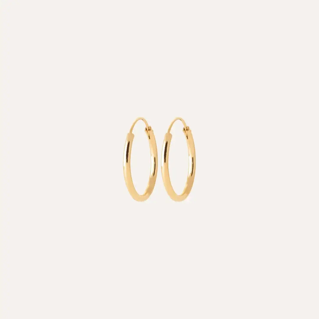 Boucles D'oreilles Créoles Plaqué Or 18 Carats - Diamètre 40mm, Marque Tata Gisele, Neuves Avec étiquettes