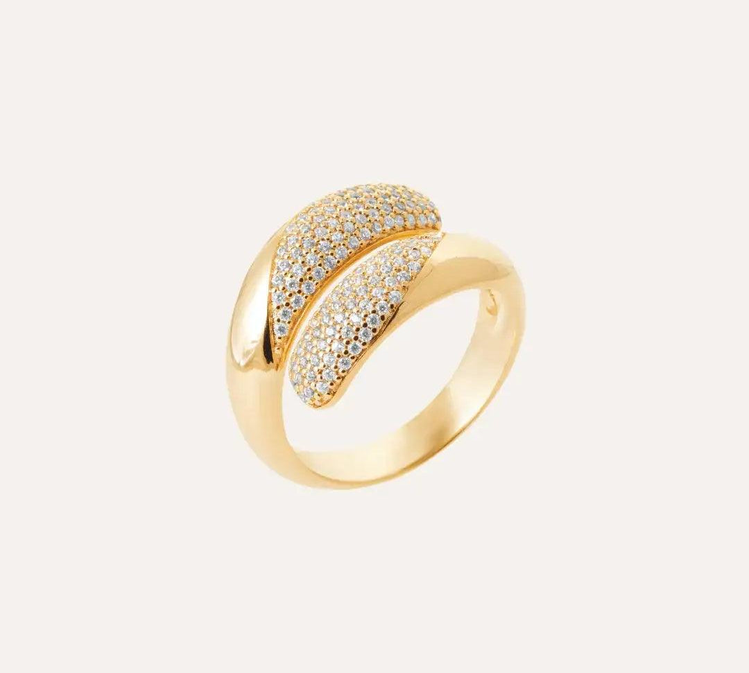 Bague toi et moi Anne en plaqué or 18 carats