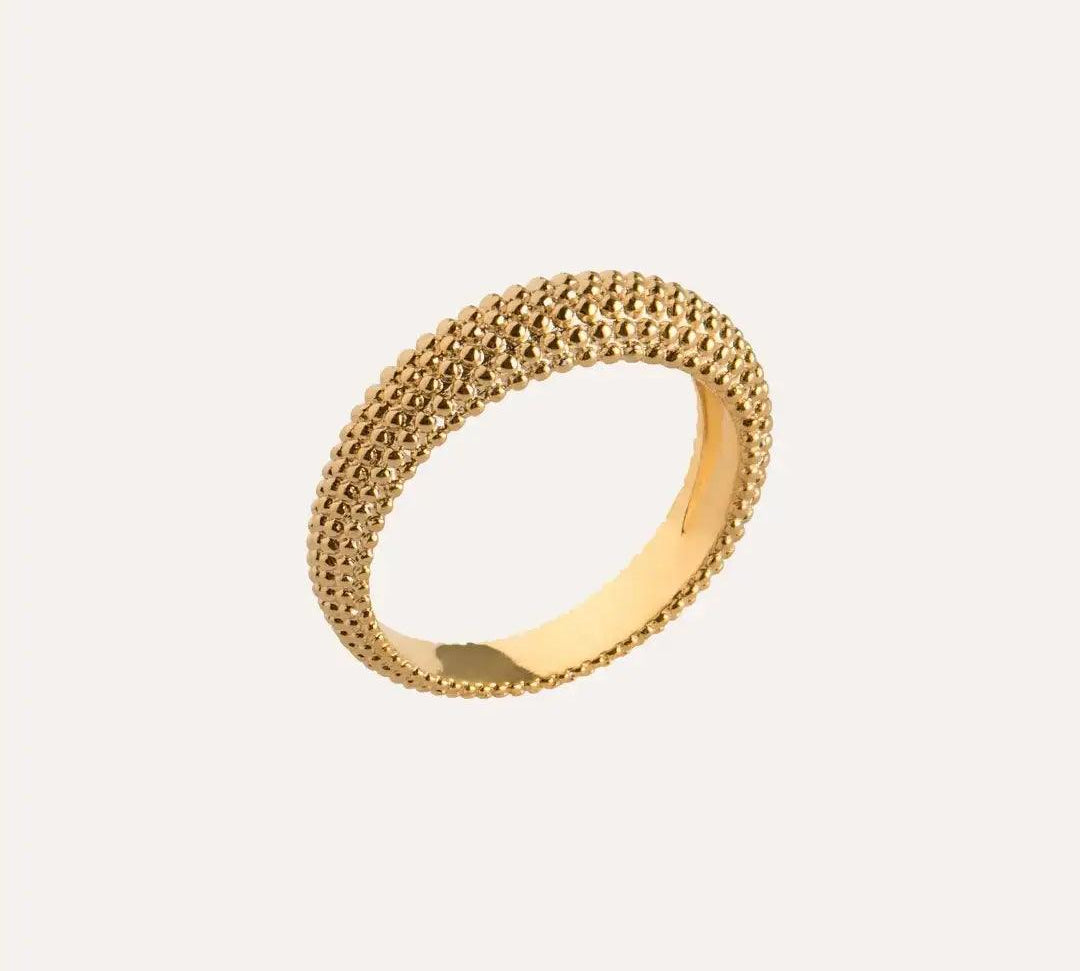 Bague jonc perlé en plaqué or Miranda, Les Bijoux Chics