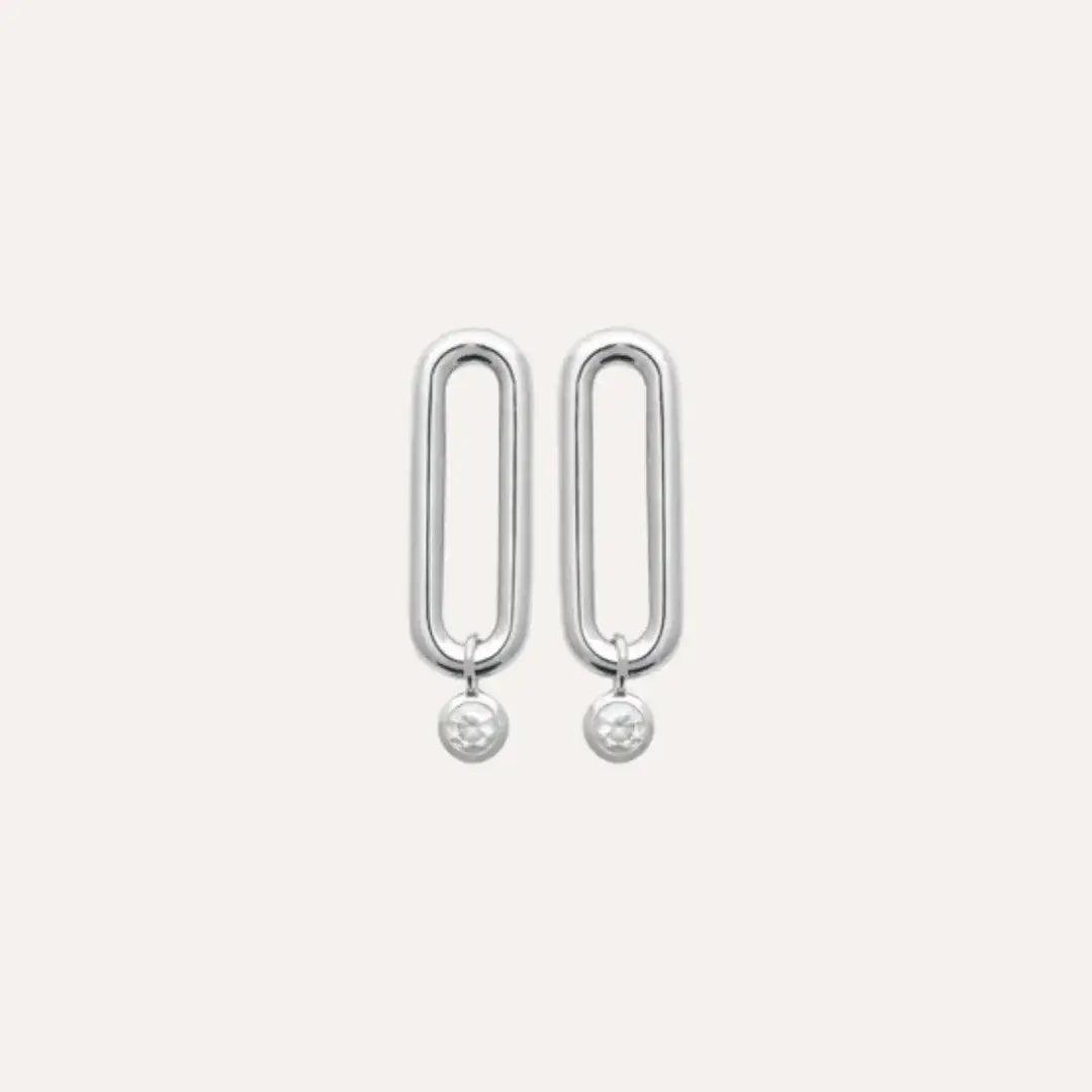 Boucles d'oreilles pendantes Alicia en argent 925 rhodié