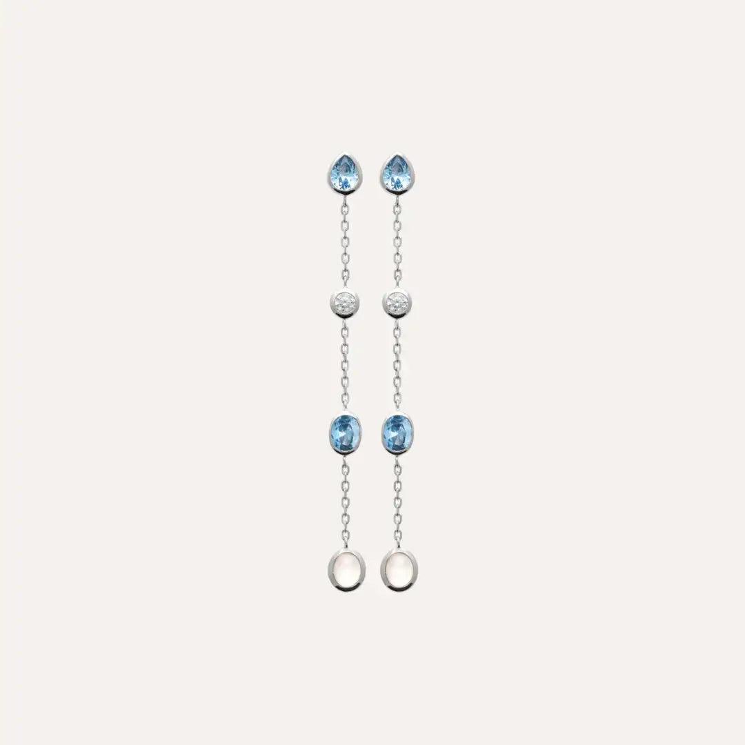 Bijoux en argent 925 rhodié à entretenir, boucles Flore