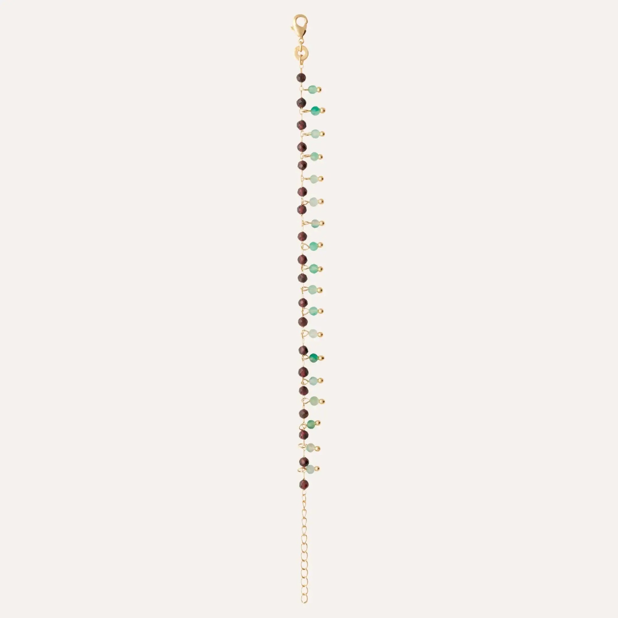 Bracelet Adélaïde en plaqué or avec duo de perles