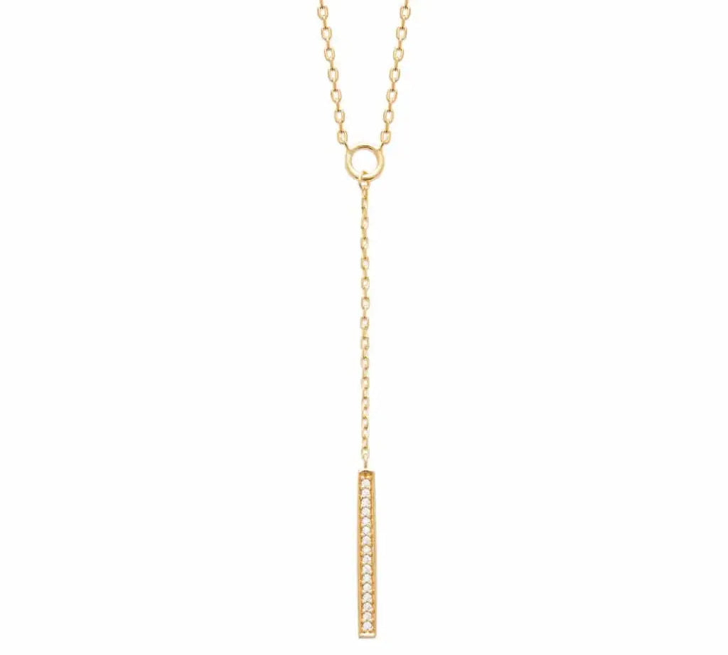 Collier décolleté plongeant Angeline en plaqué or