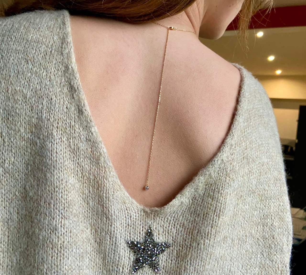 Collier Éléonore en plaqué or et zirconium, exemple de bijou fantaisie de qualité