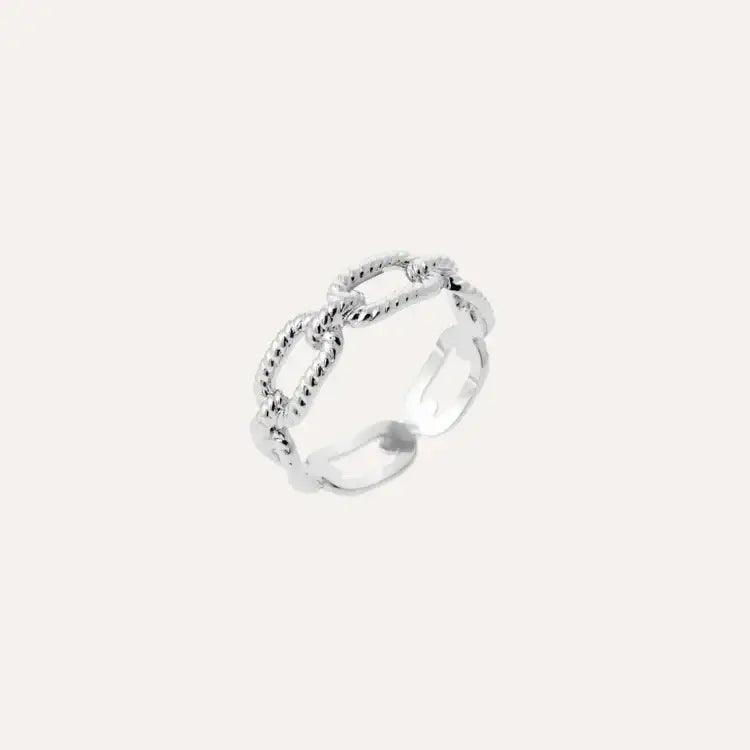 Bague fine chaîne en argent 925 Tess