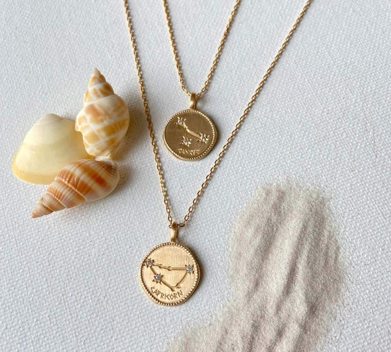 Collier pendentif signe astrologique Cancer, Les Bijoux Chics