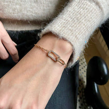 bracelet plaqué or mailles rectangles