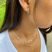 Boucles créoles argent carré