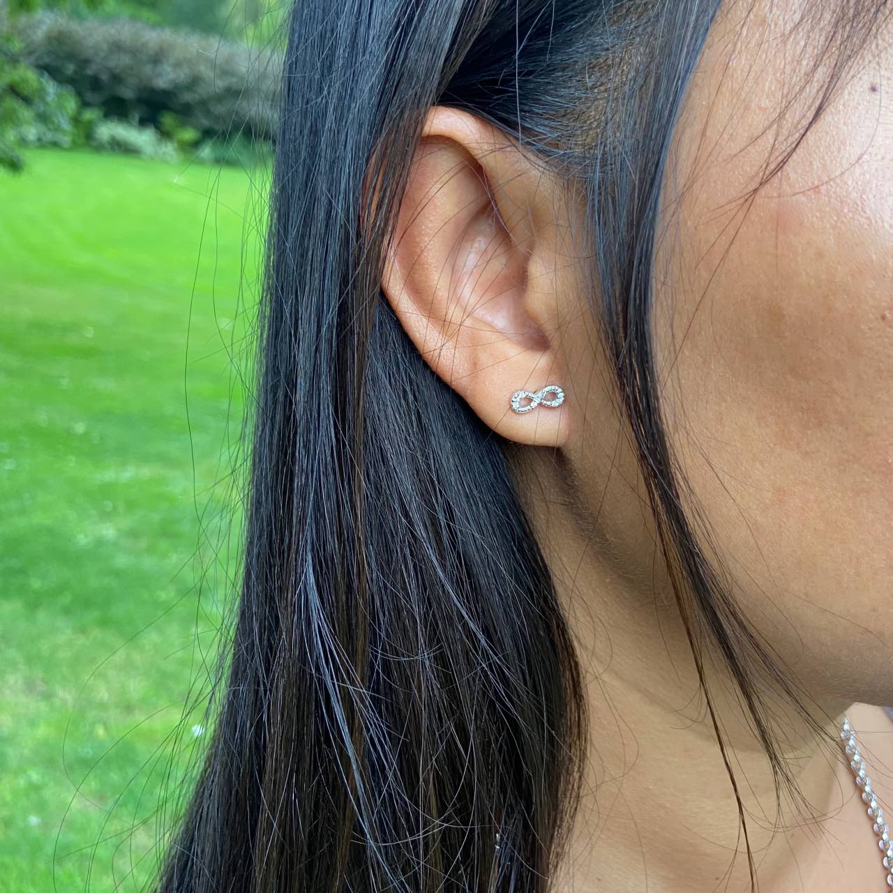 Boucles d'oreilles argent Infini brillant