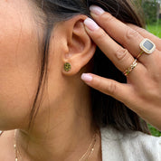 Boucles puces martelées plaqué or