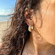 Larges créoles plaqué or paradis