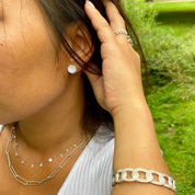 Boucles d'oreilles argent rhodié