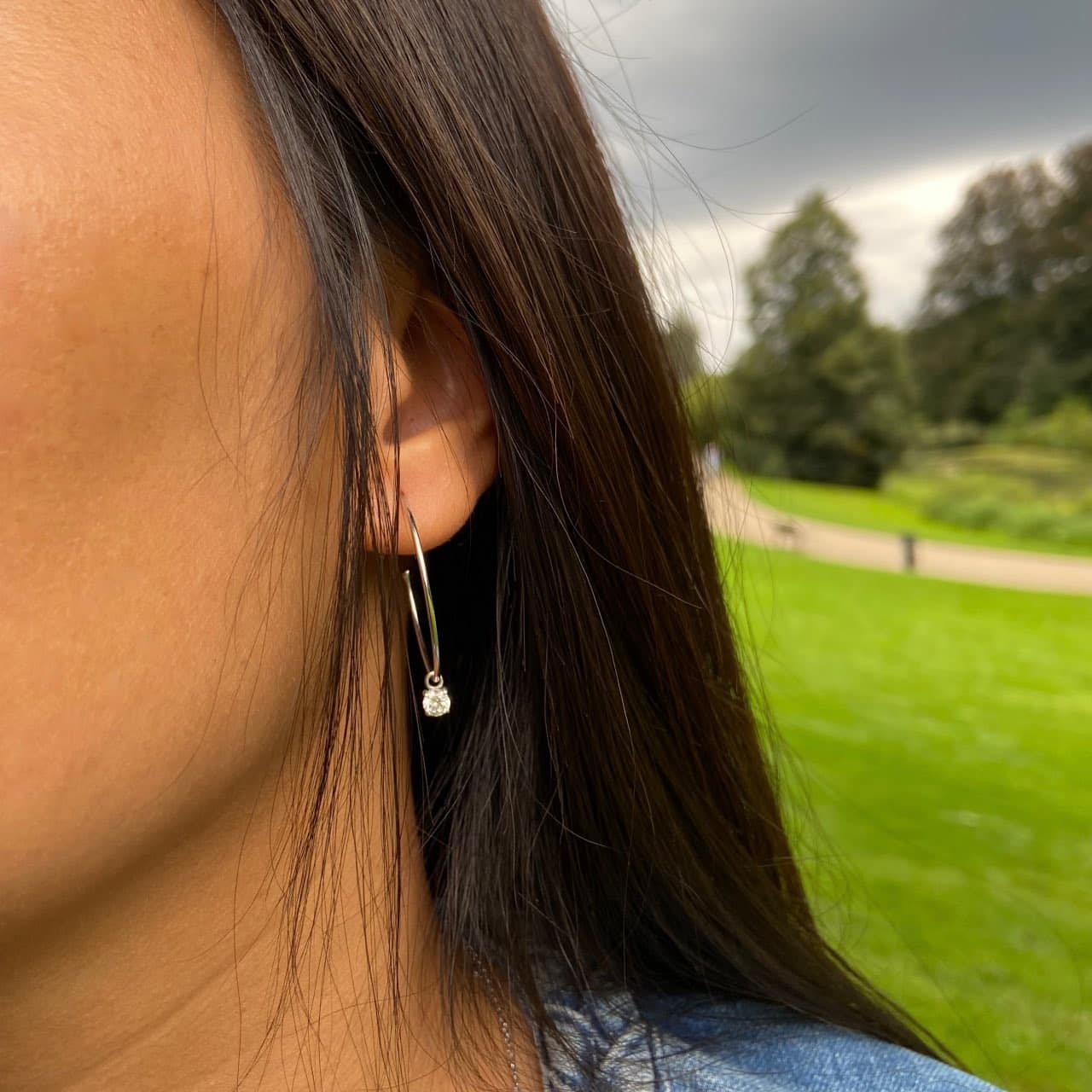 créoles argent zirconium