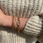 Bracelet maille marine plaqué or 18 carats