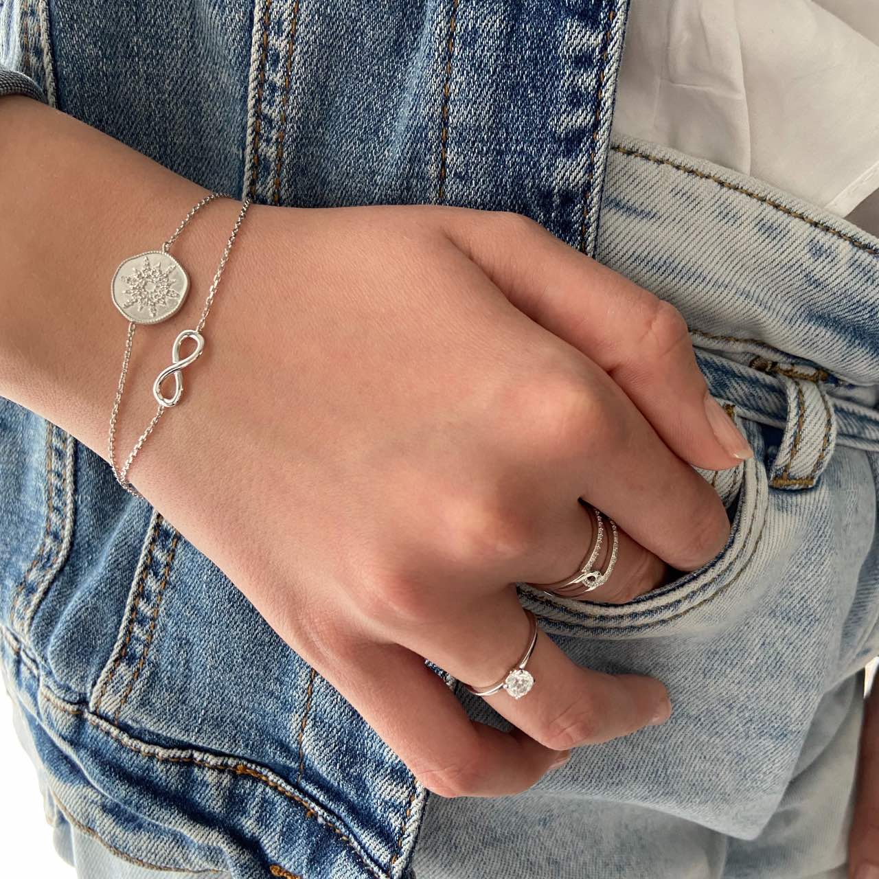 Bracelet argent Infini