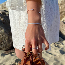 bracelet jonc argent perlé