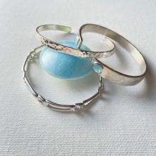 composition de 3 bracelets joncs en argent