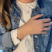 Bracelet argent zircons