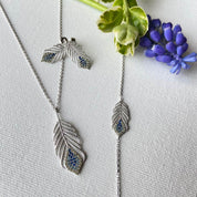 Bijoux fantaisie Plume bleu