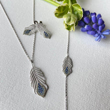 Bijoux fantaisie Plume bleu