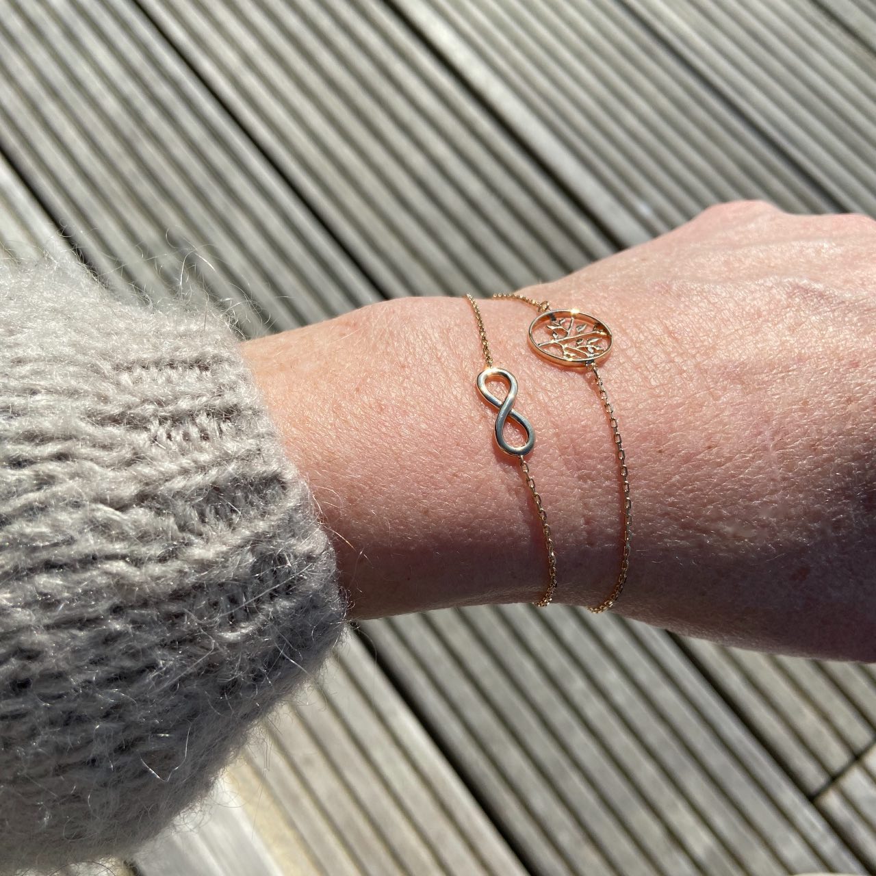 Bracelet plaqué or Infini