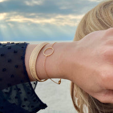 Bracelet jonc et bracelet chaine en plaqué or