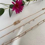 composition de 3 bracelets pour femme plaqué or