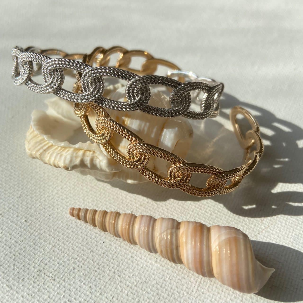 Bracelet jonc argent et plaqué or