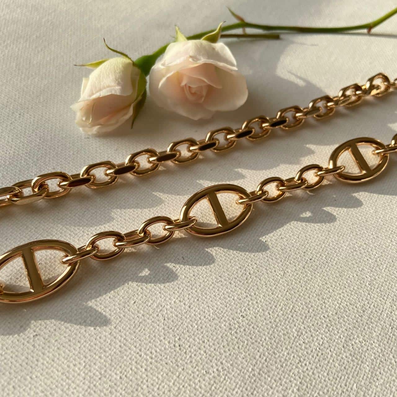 Bracelet maille forçat plaqué or