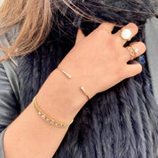 Bracelet jonc plaqué or zirconium