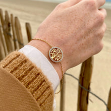 Bracelet plaqué or arbre de vie