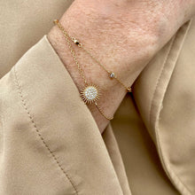 Bracelet soleil plaqué or 18 carats