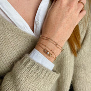 Bracelet plaqué or chaîne et barette