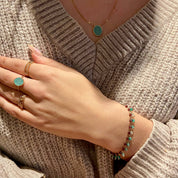 Bague amazonite plaqué or