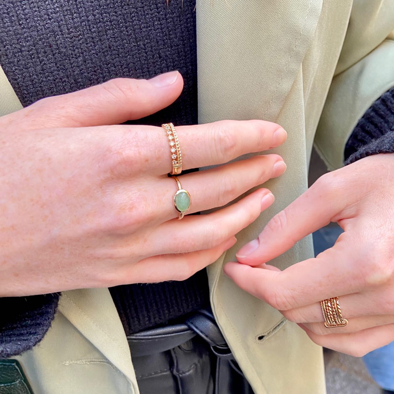 Bagues plaqué or 5 microns