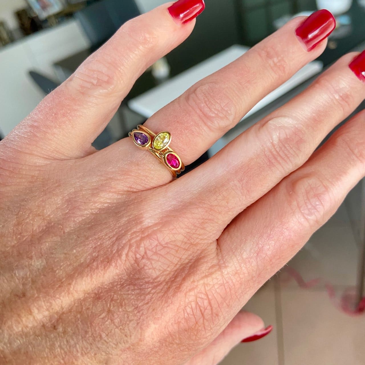 Bague pierre de couleur Les Bijoux Chics