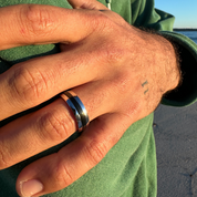 Bague homme acier inoxydable