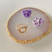 Bague format carré plaqué or