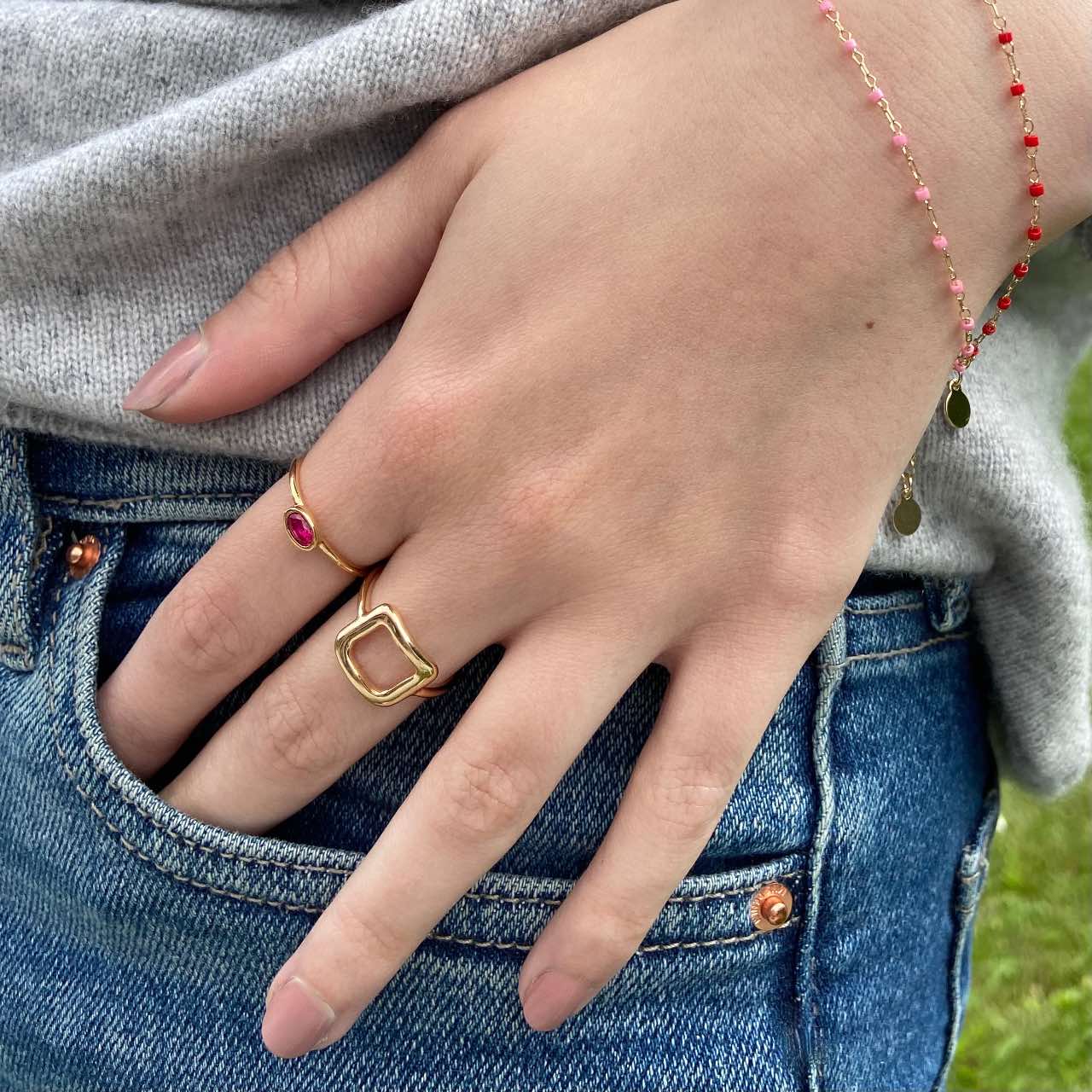 Bague ajourée en plaqué or