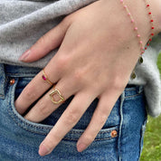 Bague ajourée en plaqué or