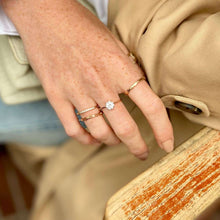 Solitaire zirconium en plaqué or 18k