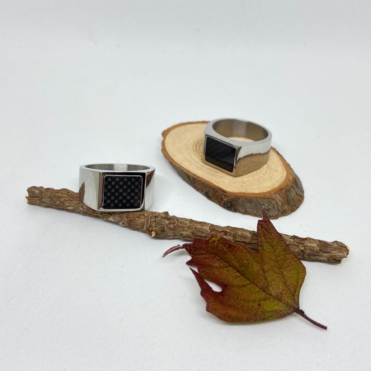 Bague chevalière homme en acier