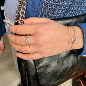 Bague fine argent rhodié