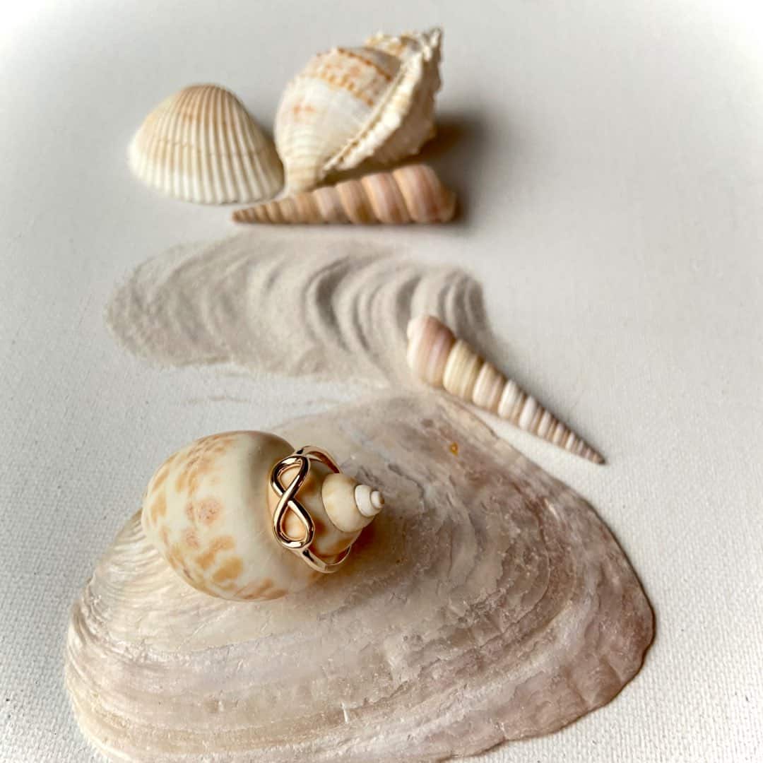 Bague plaqué or Infini