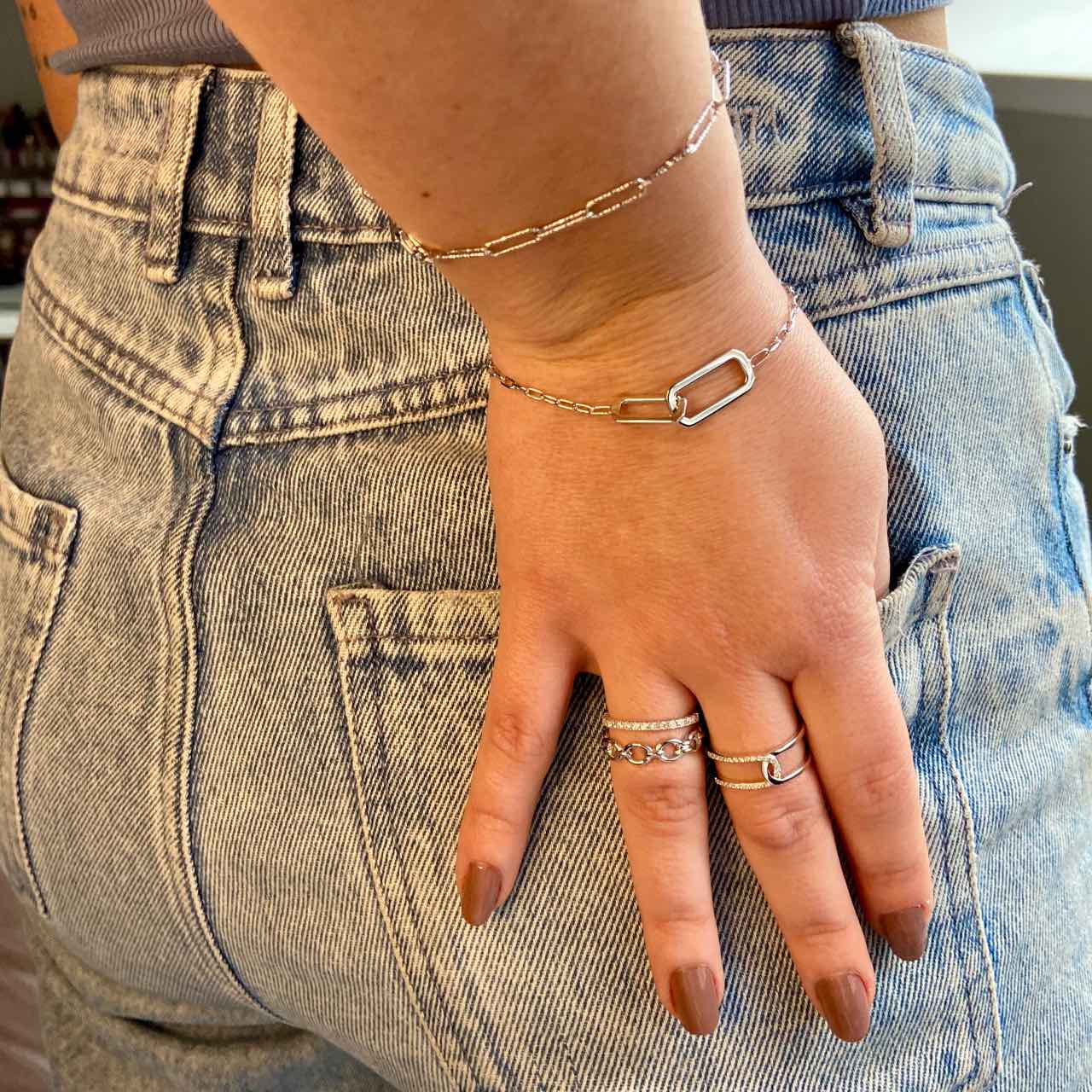 Bague argent brillant