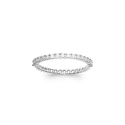 Bague fine argent rail zircon