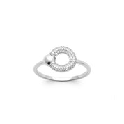 Bague argent cercle zircon