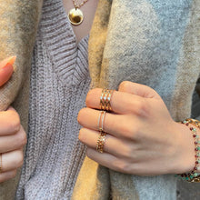 Bague plaqué or oxydes de zirconium