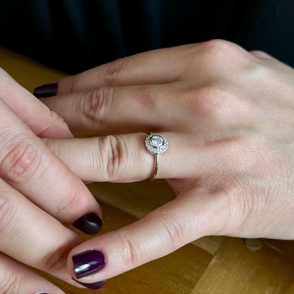 Bague de fiançailles argent