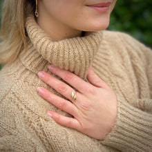 Bague plume plaqué or